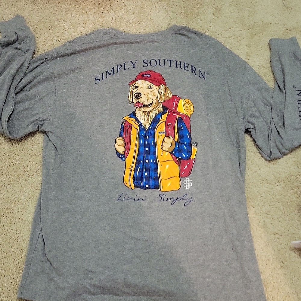 Large Simply Southern Gray Long Sleeve Shirt